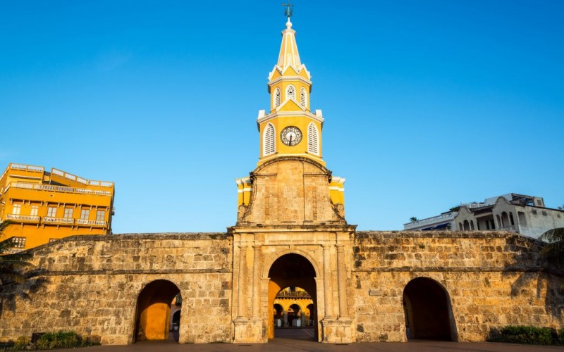 Clock Tower Gate to Old City, Cartagena, Columbia © Jesse Kraft | Dreamstime 36624169