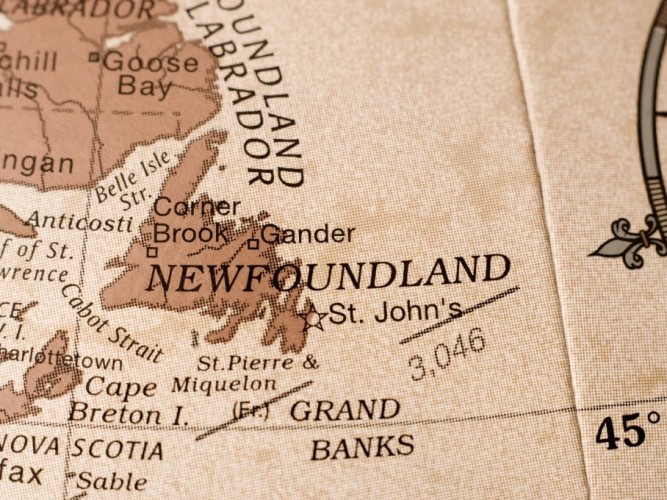 Newfoundland, Canada Map © Berean | Dreamstime 4882452