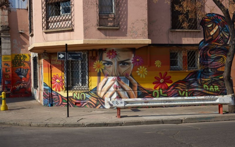 Graffiti Street Art of Barrio Yungay in Santiago, Chile © Jeremy Richards | Dreamstime 44369528