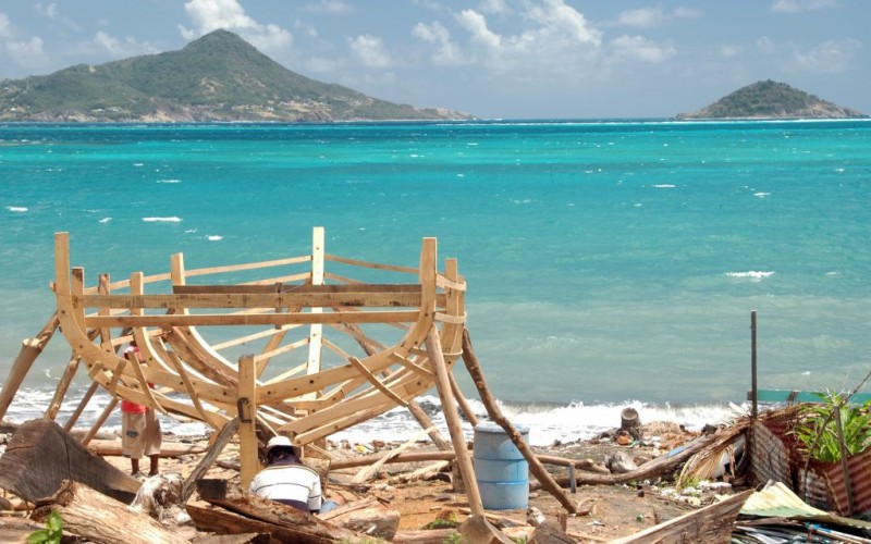 Handbuilt Boat on Carriacou Island © Robert Lerich | Dreamstime 563808