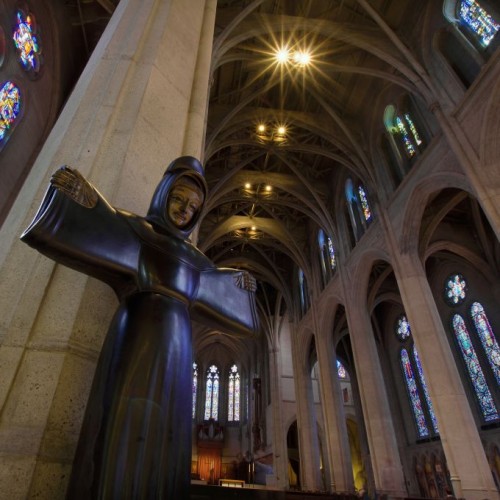 St. Francis of Assisi Tau Statue in Grace Cathedral, San Francisco, California © Jpldesigns | Dreamstime 21729149