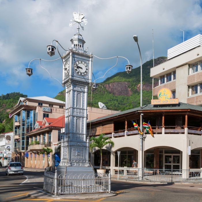 The Clock Tower of Victoria, Seychelles © 18042011e | Dreamstime 41101150