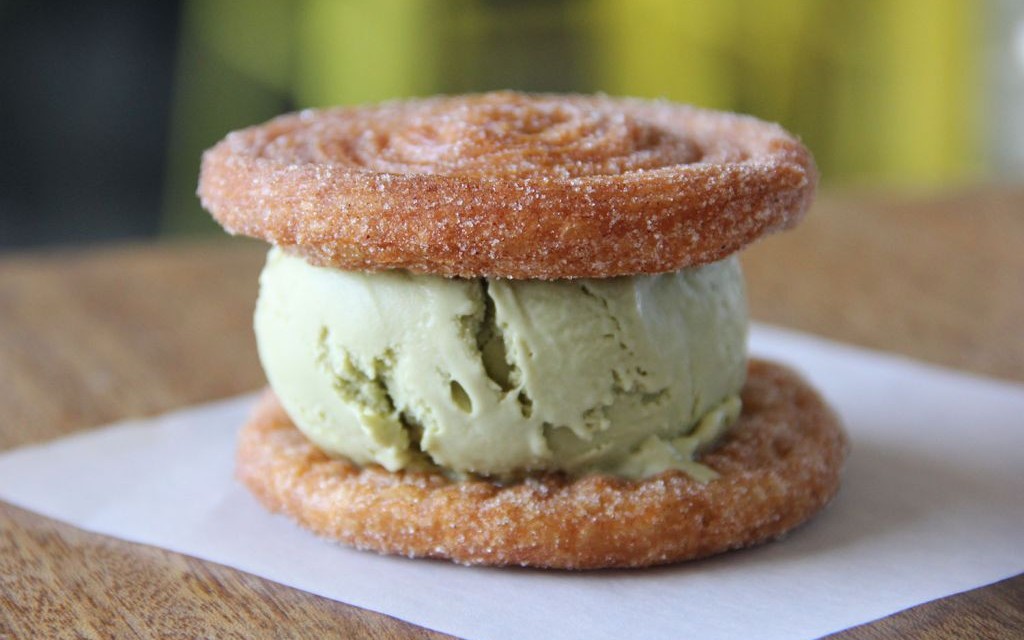 Green Tea Churro Ice Cream Sandwich © Churro Borough | RJ Guillermo