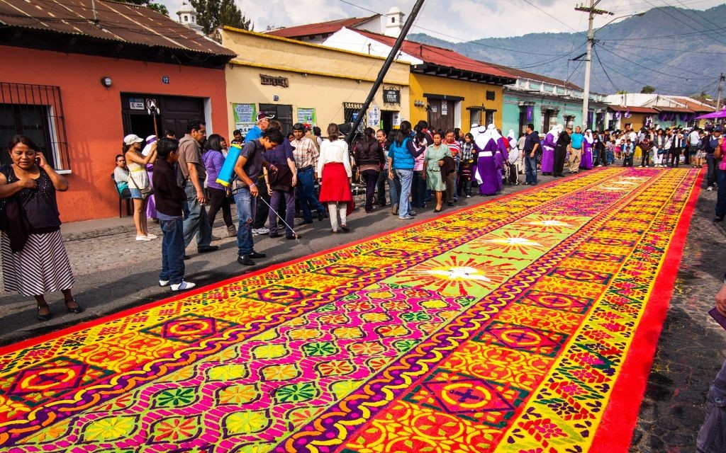 Holy Week Carpets for Semana Santa, Antigua, Guatemala © Loca4motion | Dreamstime 39149364