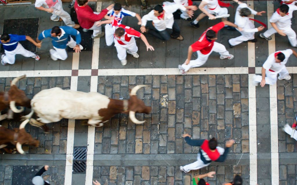 The Running of the Bulls, Pamplona, Spain © Jborzicchi | Dreamstime 14774445