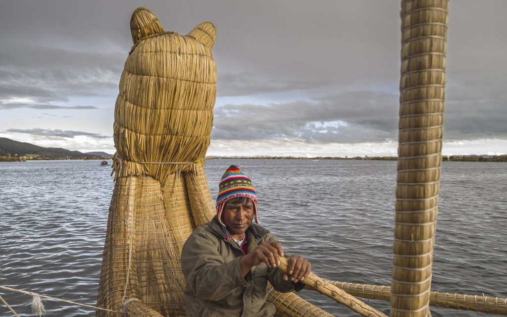 Balsa boat made of totora reeds, Lake Titicaca, Bolivia © Mrpeak | Dreamstime