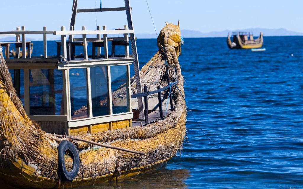 Reed Boat off Isla del Sol, Bolivia © Alexander Ryabintsev | Dreamstime 44677750