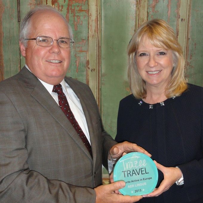 Helen Maguire, director of consumer sales, Aer Lingus; Jeff Wright, director of corporate sales, Aer Lingus © Trazee Travel | Rob Setzman