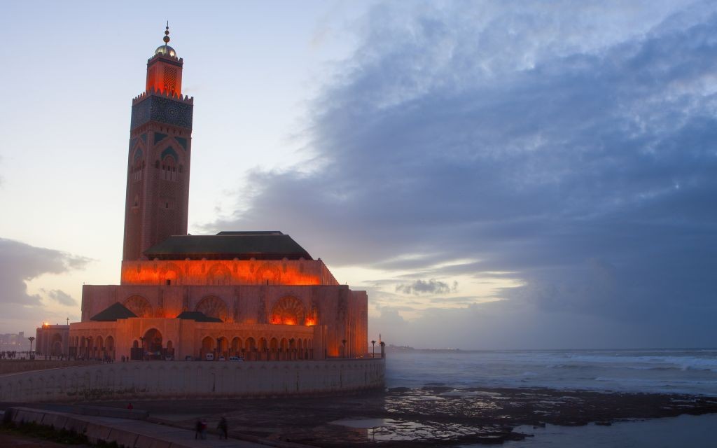 Hassan II Mosque, Casablanca, Morocco © Danmir12 | Dreamstime 38810589