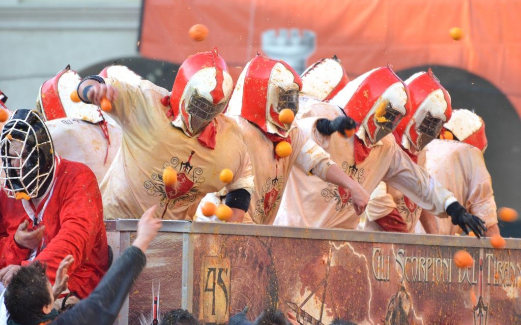 The Battle of the Oranges, Ivrea, Italy © Francesco Zanon | Dreamstime 28876348