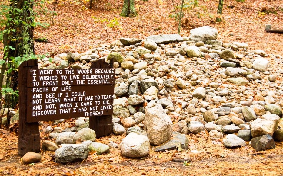 Henry David Thoreau's former cabin along Walden Pond, Concord, Massachusetts © Erikamit | Dreamstime 29453095