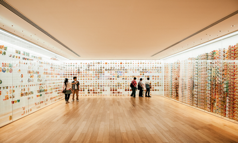 Exhibition room with tourist at Cup noodles museum in Yokohama