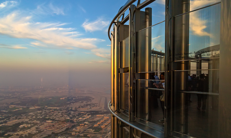 Summer holiday Burj Khalifa-View from Top attraction tour of Downtown Dubai.