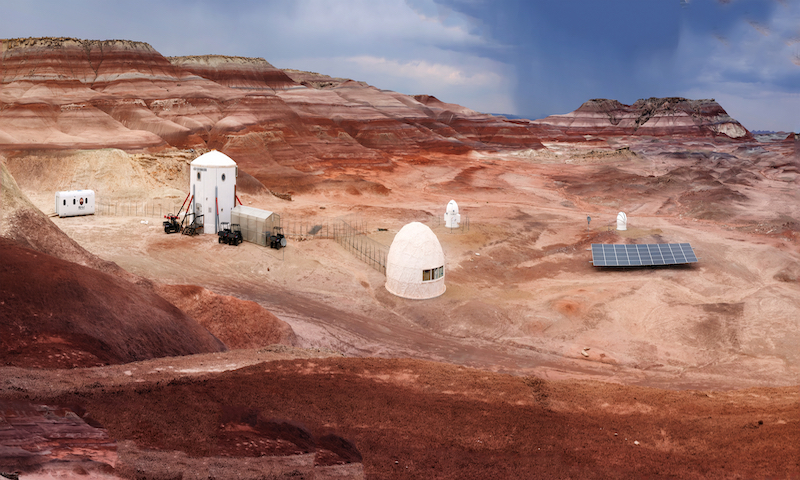 Panorama of the Mars Desert Research Station.