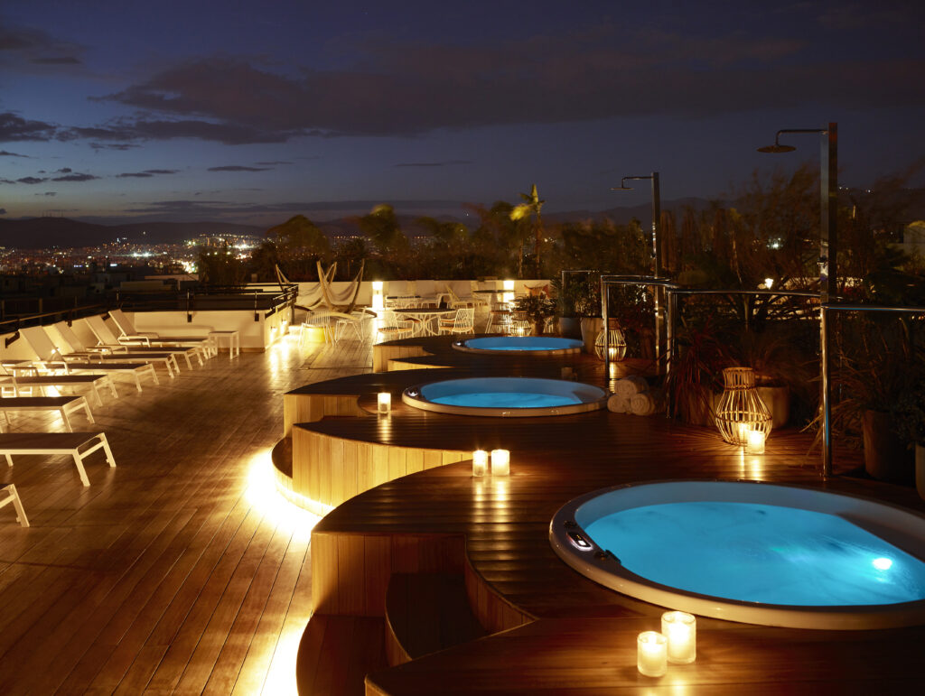 Roof top hot tubs Greece