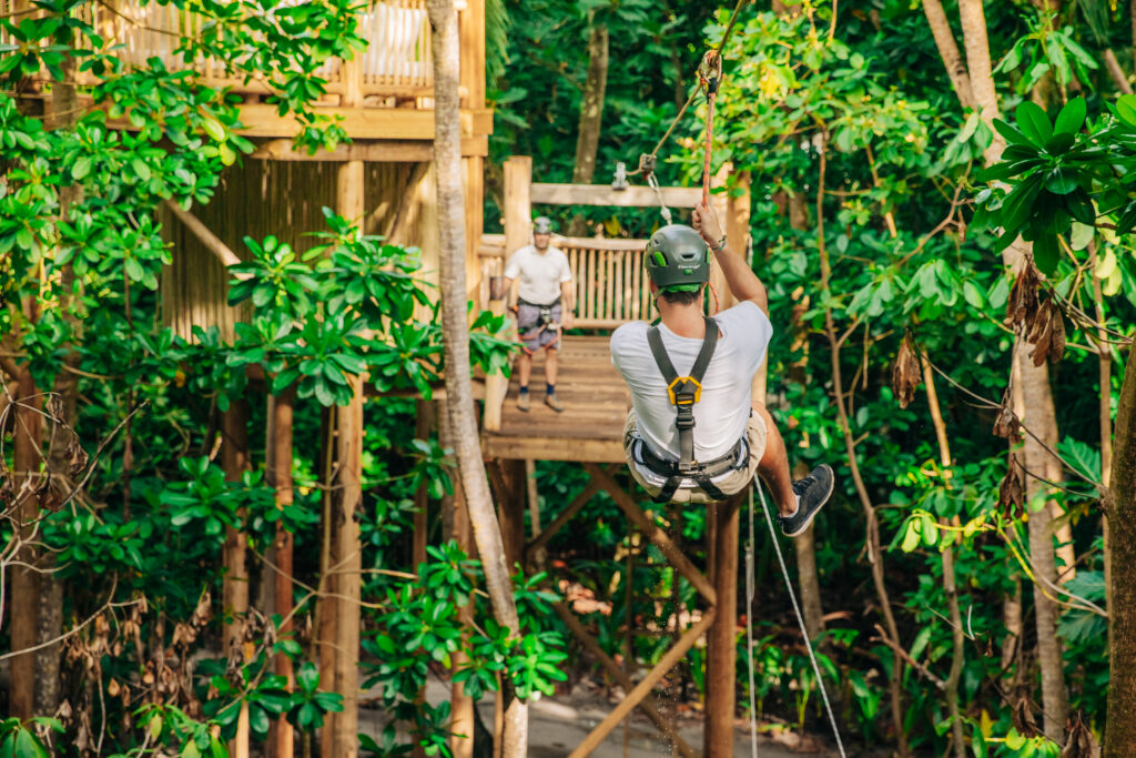 Soneva zip line dining