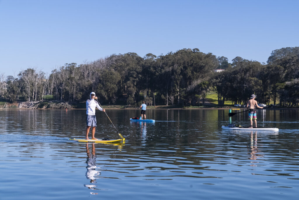 paddleboarding